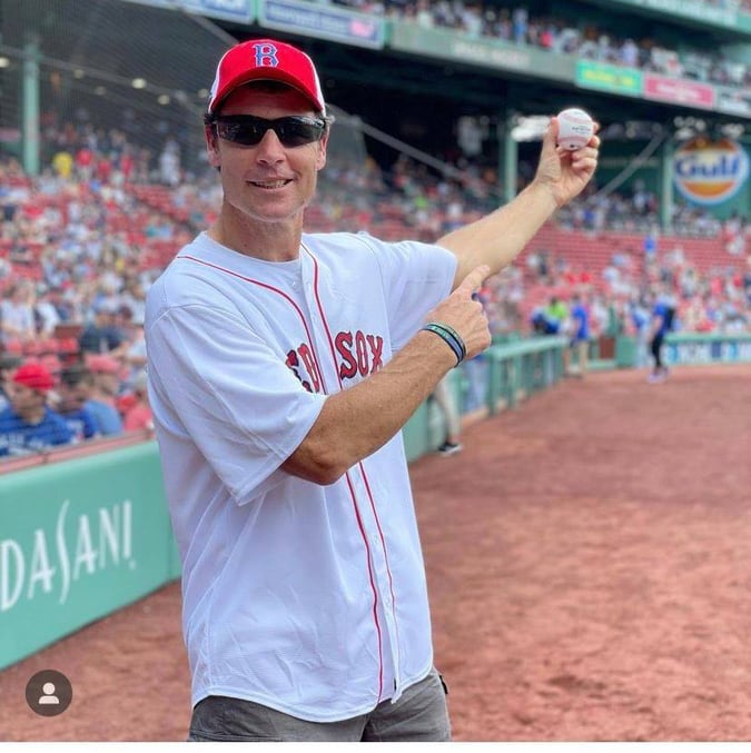 THROWING OUT THE FIRST PITCH AT THE RED SOX GAME!